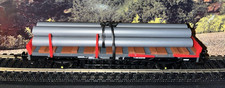 Hornby R6209B OO Gauge 45 Ton GLW Steel Carrier with Pipe Load Boxed Excellent