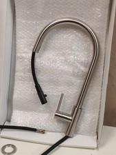 NEW - TAP6122 Inox Single Lever Pull Down KITCHEN TAP Stainless Steel. 