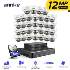 ANNKE 32CH 12MP NVR Audio POE Security IP Camera System Color Night Outdoor AI