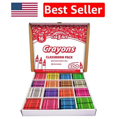 Crayon Bulk Class Pack - 800ct Non-Toxic Assorted Colors for Creative Learning