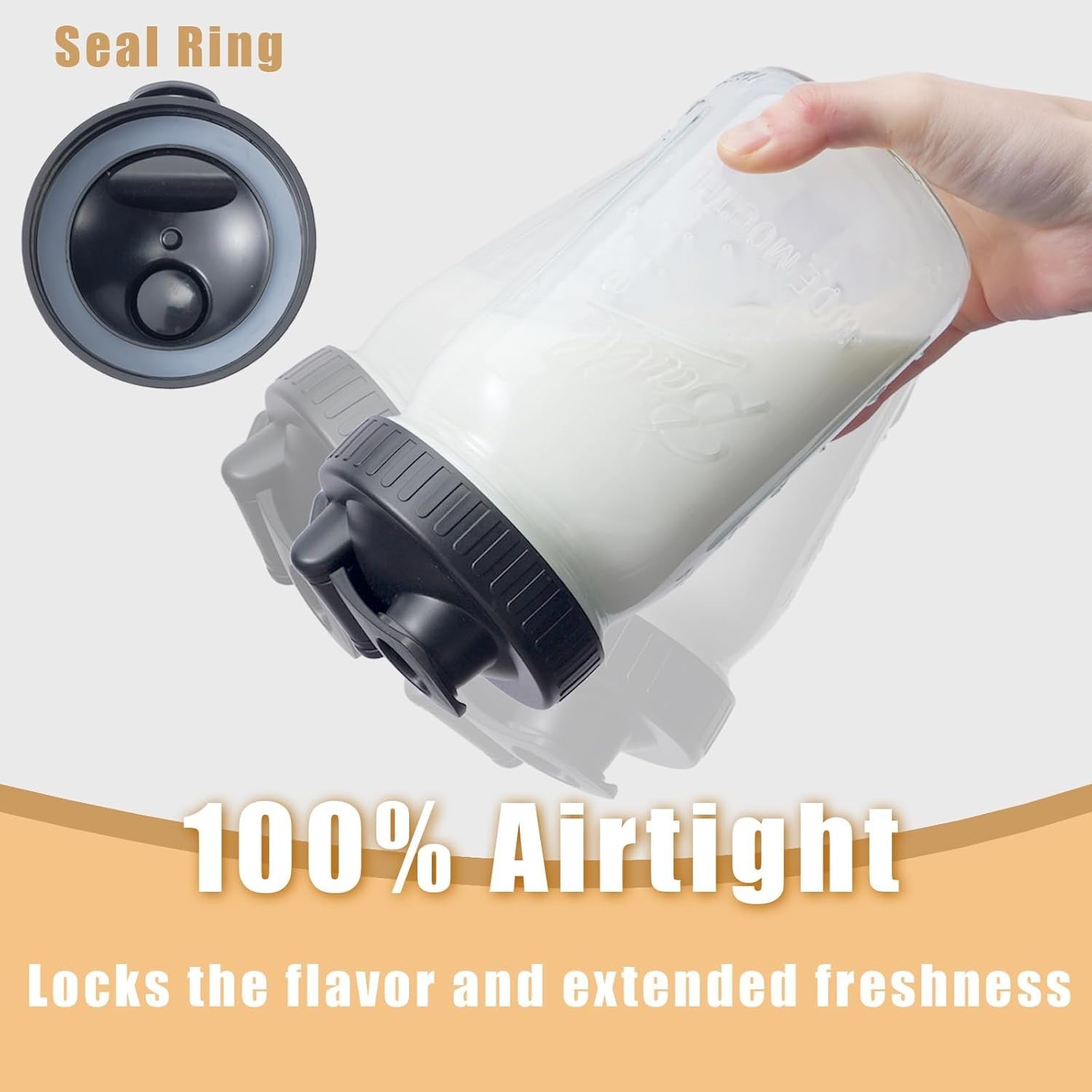 Mason Jar Lids Flip Cap Pouring Spout Leak-Proof Wide Mouth 4 Pack