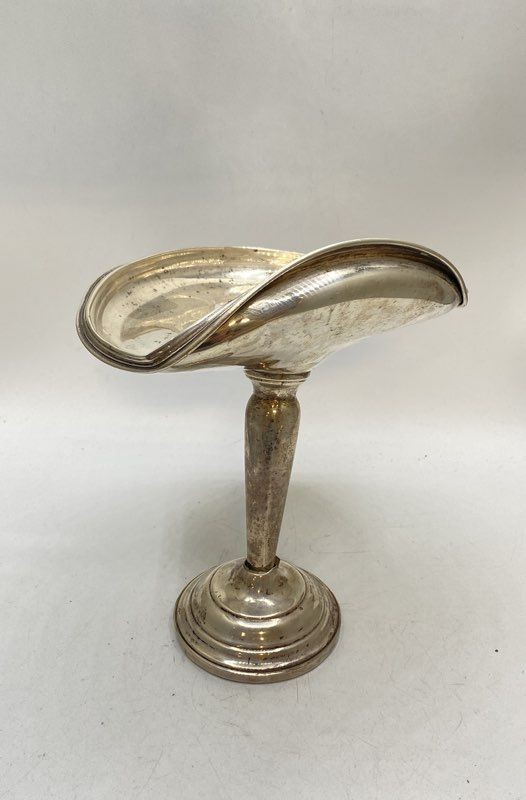 Sterling Silver Weighted Compote Candy Dish Pedestal Bowl "G" Damaged
