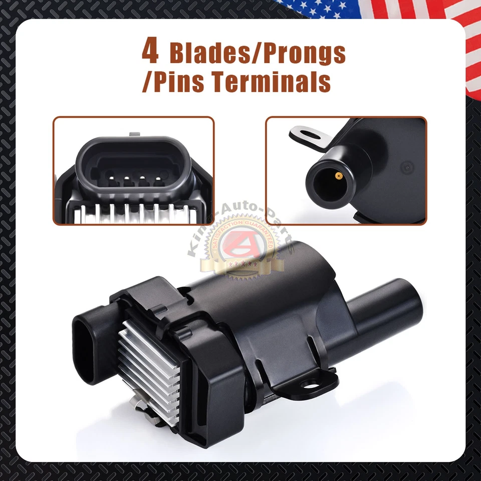 UF262 D585 Ignition Coils with Spark Plug Wires Chevy Silverado 1500 2500 GMC - Image 3 of 4