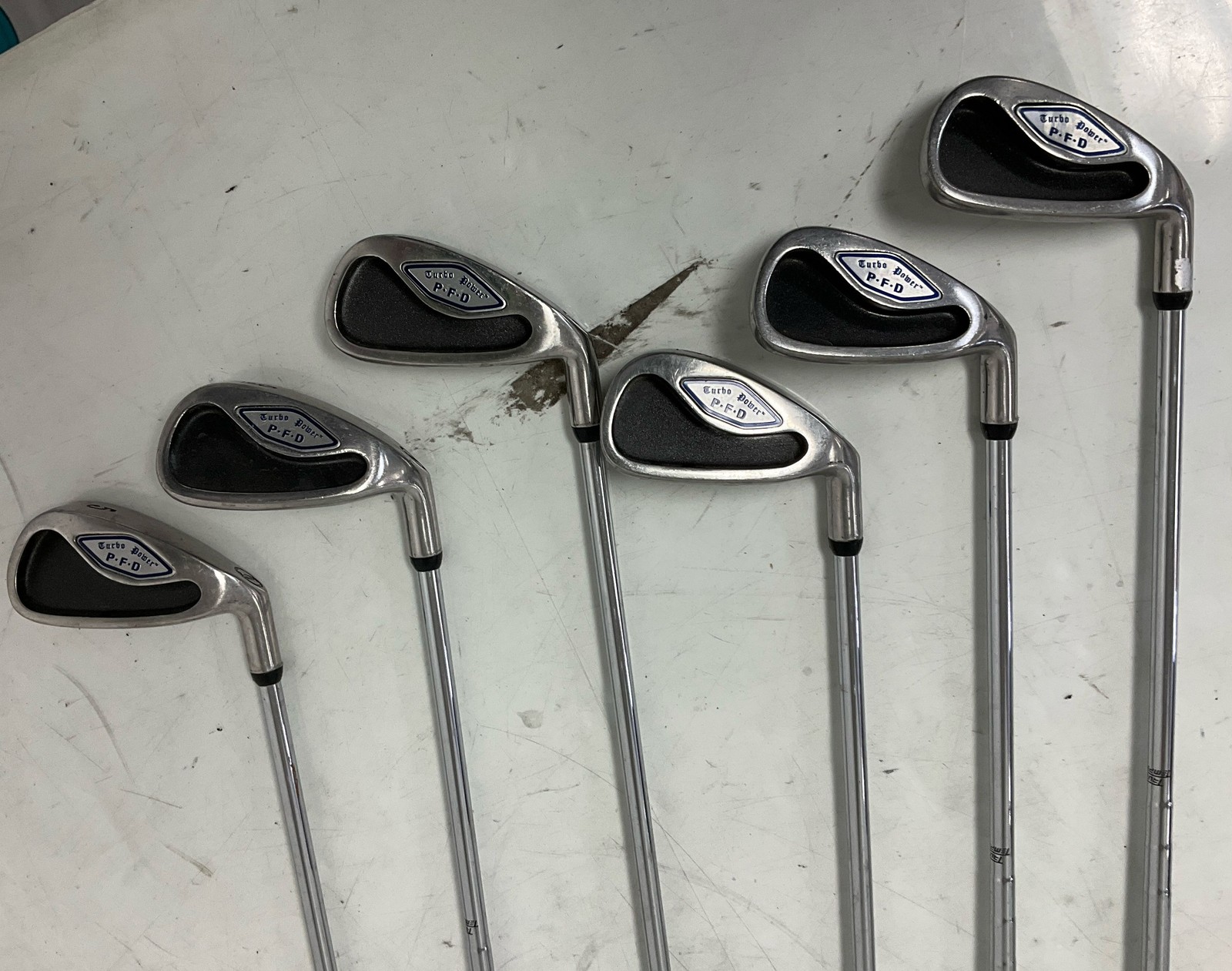 Lot of Six Turbo Power PFD Golf Clubs