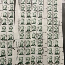US Stamp Scott #1852, 9c, Sylvanus Thayer, Block of 20, OG, MNH, SCV$5.00