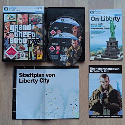 Rockstar Games Grand Theft Auto IV PC   USK 18, Handbuch, Stadtplan 2 DVDs