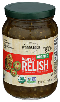 WOODSTOCK RELISH JALAPENO 16 OZ PACK OF 3