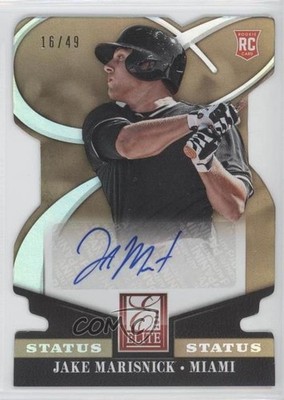 2014 Panini Donruss Status Gold Die-Cut 16/49 Jake Marisnick Rookie Auto RC 0n7