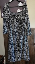 SHEIN Curve Dress Black Ditsy Flowers Size 2x 