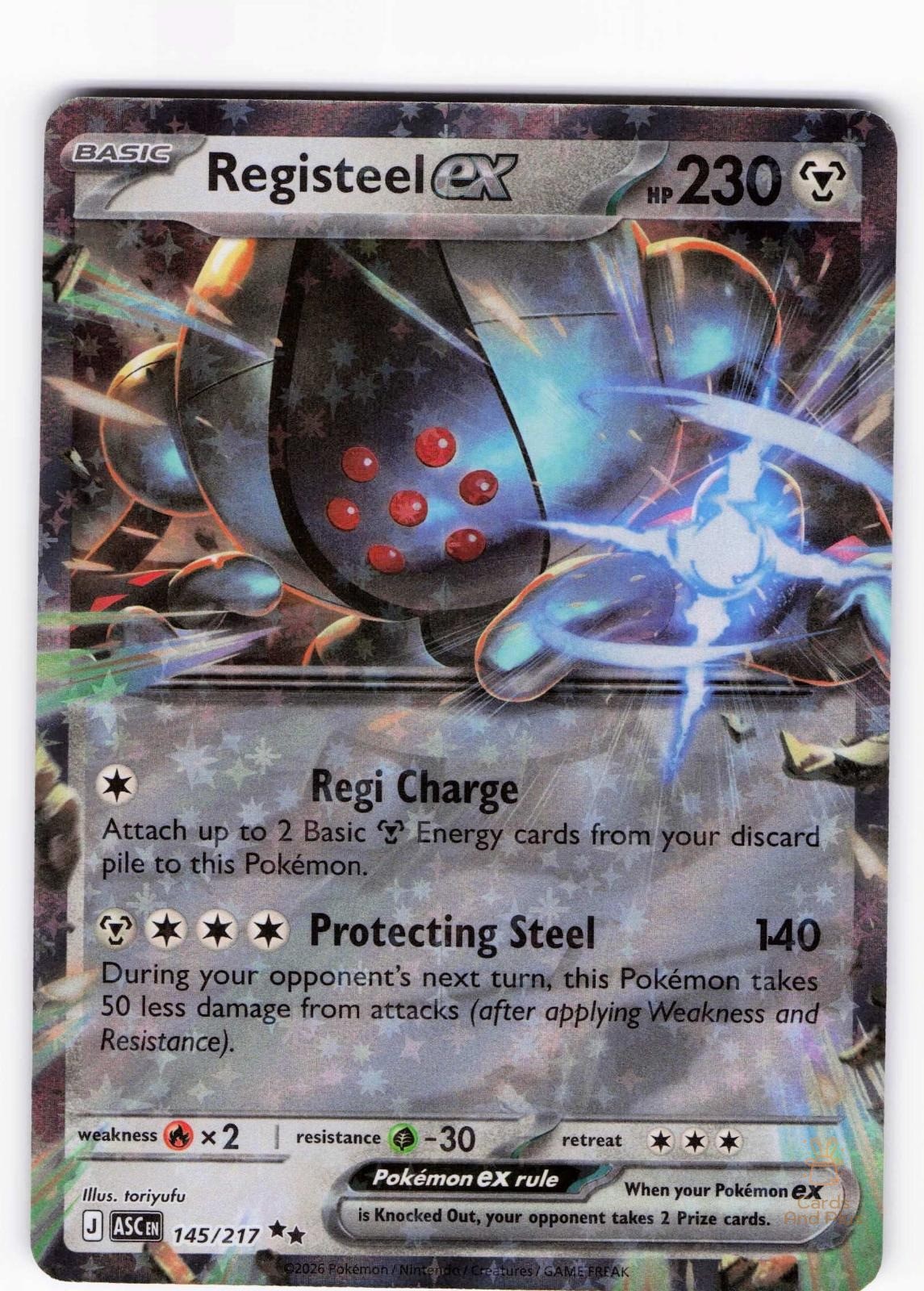 Registeel ex 145/217 HOLO Ascended Heroes NM