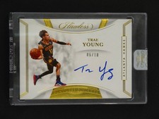 Trae Young 2019-20 Panini Flawless 06/10 Flawless Finishes Auto Gold [3hk
