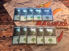 MTG Murders At Karlov Manor Lot Of 10 Foil Basic Forest Land! #0285