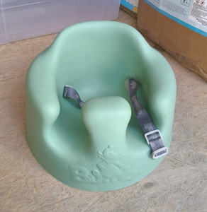 Bumbo Baby Floor Seat Booster Chair with Safety Harness, Green