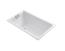 Kohler K-850-0 Tea-For-Two 60" Drop In/Undermount Cast Iron Soaking Tub