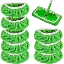 8 Reusable Sweep Cloths Microfiber Wet/Dry Mop Pads Fits Swiffer Sweeper Refills