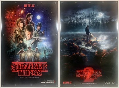 STRANGER THINGS Season 1 and 2 orig DS Netflix Series 27x40 tv movie poster