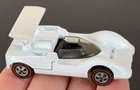 Vintage Hot Wheels Redline 1969 White Enamel Chaparral 2G US - CLEAN Paint!