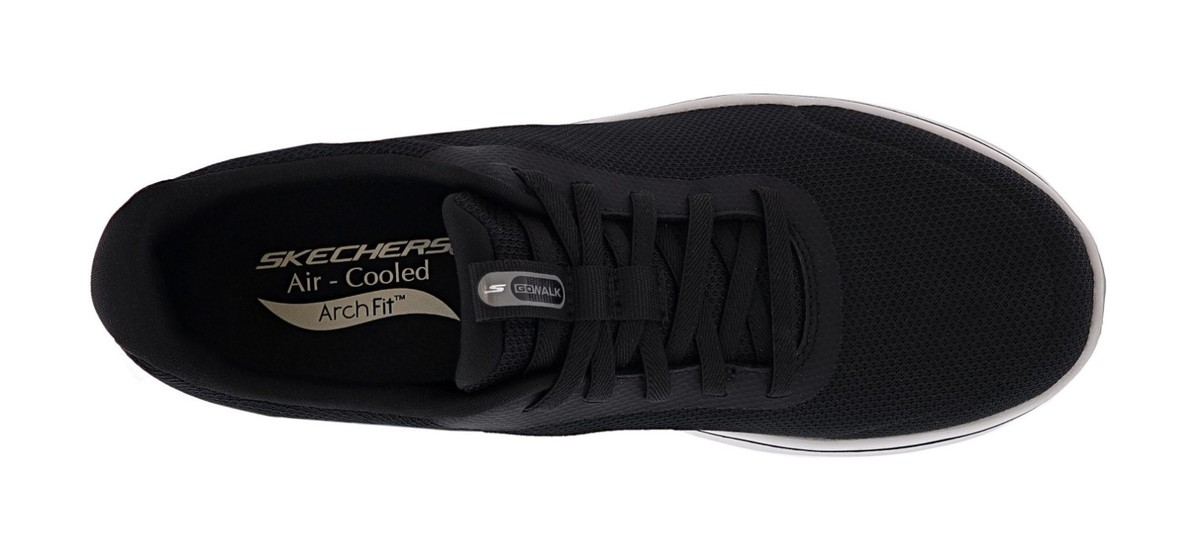 SKECHERS MEN'S GO WALK ARCH FIT N-JOY CULLMAN 217078/BKGY WALKING