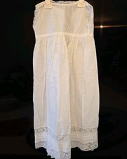 Vintage Light Cotton Cristening Gown / Baby Sleeveless Dress