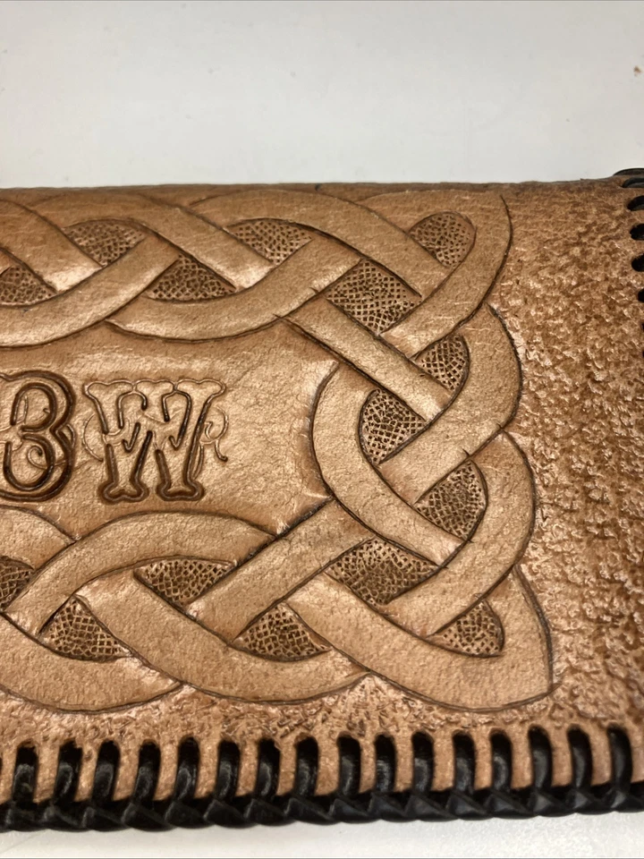 定制皮革钱包凯尔特结设计双折 BW 龙背 — 第 4/4 张图片