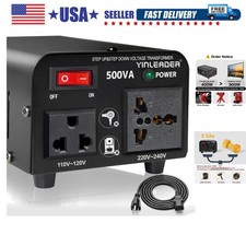 500W Voltage Transformer Power Converter110V to 220V, 220V to 110V Step Up/Do...