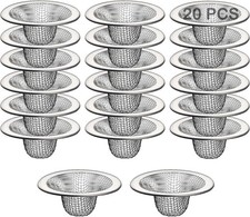 20Pcs Small Drain Mesh Basket, 2.125'' Bathroom Sink Drain Strainer Screen Mesh