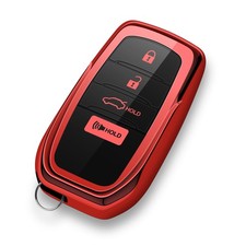 ZSPDACC for Toyota Key Fob Cover 2025 2026 2024 2023 Car 4 Buttons, Red