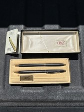 Cross Ball Pen And Pencil Set Classic Black 2501 In Box Made In USA Vintage