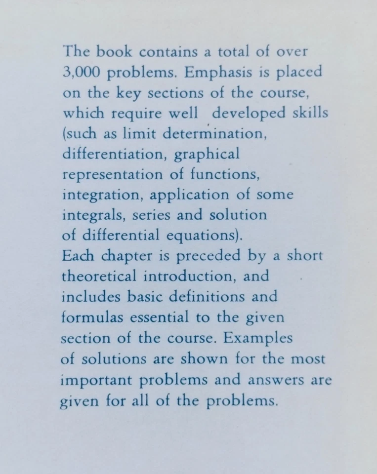 Problems in Mathematical Analysis by B. Demidovich & Others, Mir Publisher, 1973 - Image 2 of 4