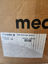 Case of 100 Medela Breast Milk Collection Bottle w Lids 150mL 5oz FREE SHIP