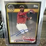 Michael Harris On Card Auto 2024 Topps Series 1 1989 Braves 89BA-MHA /199 Black