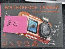 SPUNALP Underwater Camera 8K UHD Waterproof 33FT Autofocus 70MP Shockproof