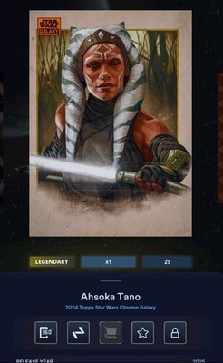 Star Wars Card Trader - Digital Legendary Chrome Galaxy Ahsoka Tano 25cc