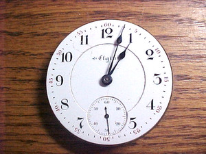 Elgin 18S 17J Adjusted Open Face Pendant Set Gilt Movement