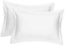 Pillow Shams Set of 2-Pillow Covers-Hotel Style 20" x 36" Pack of 2 White