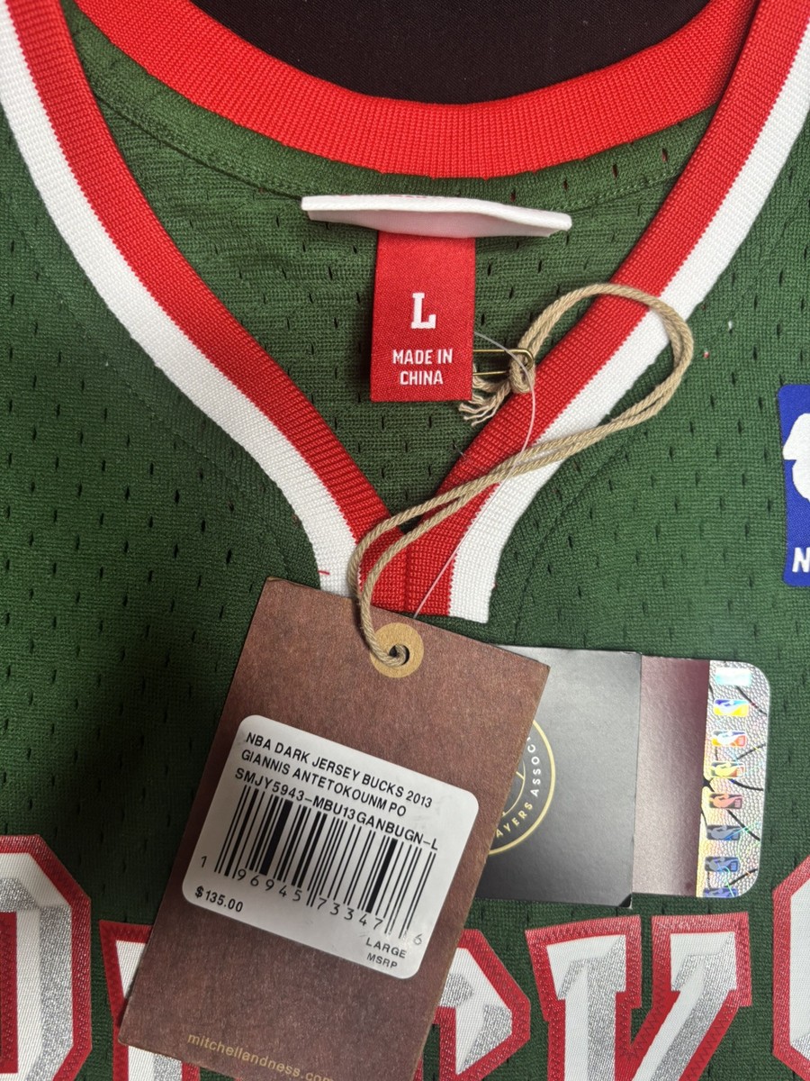 NWT Authentic Giannis Antetokounmpo Mitchell Ness 2013 2014 Bucks