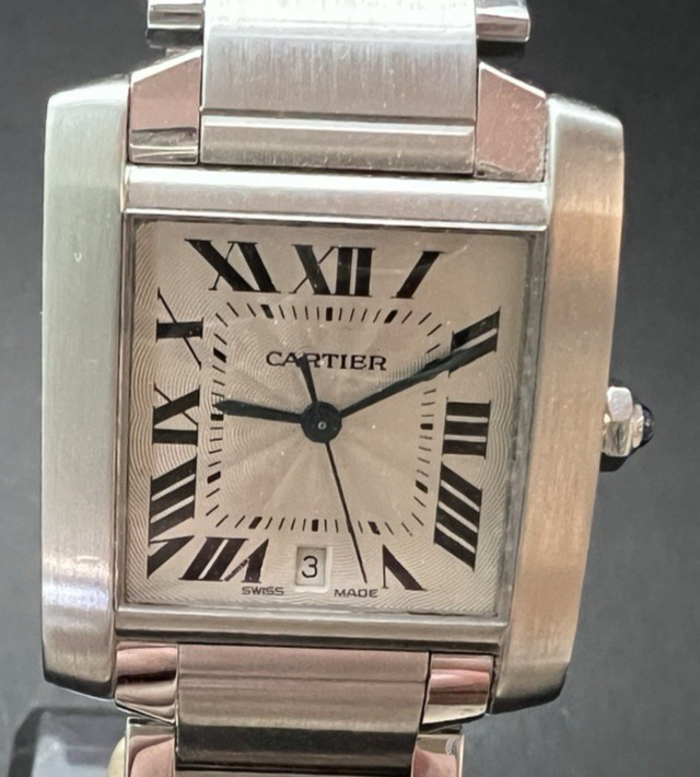 CARTIER TANK FRANCAIS 2302 Automatic 28mm Serviced Steel Unisex Watch VGC