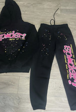 *BRAND NEW* Spider Sweatpants Black Pink V2 -...