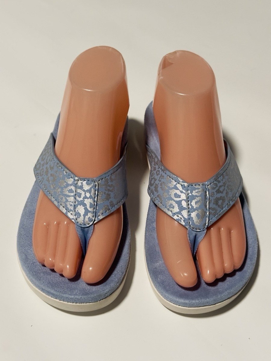 SPENCO ORTHOTIC THONG SANDAL, CHEETAH, BLUE GRAY, SIZE 7 | eBay display picture 2