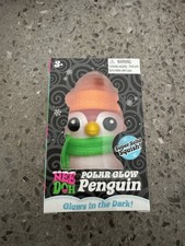 Schylling Needoh Polar GlowPenguin Super Solid SquishmasGlow in the Dark New