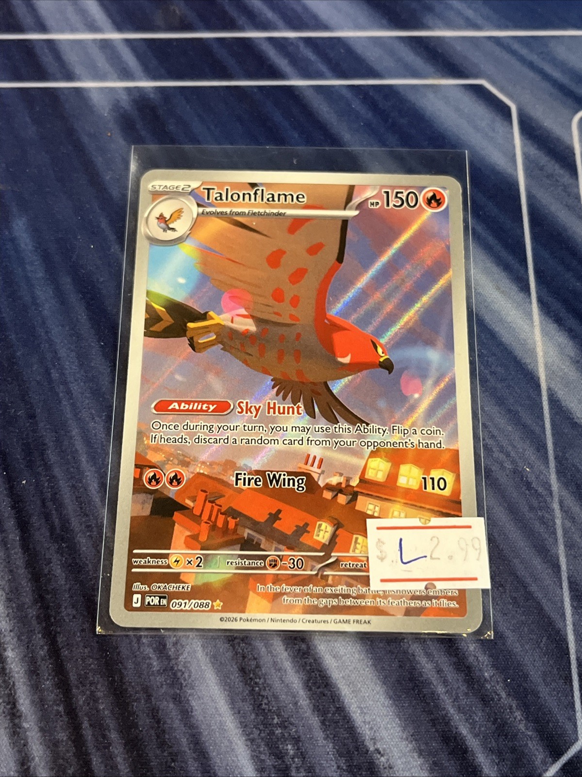 Talonflame 091/088 - IR Illustration Rare Perfect Order - English Pokemon
