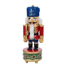 Kurt Adler Wooden Wind-Up Musical Nutcrackers, Soldier, 8.5"
