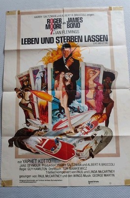 Roger Moore James Bond 007 Deutsches Filmplakat 84 x 59,5 cm gebraucht Z2