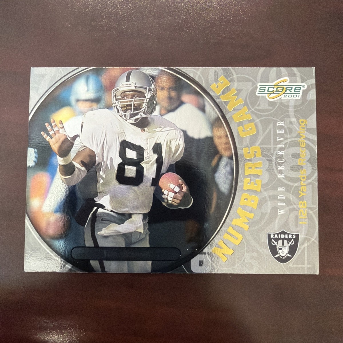 2001 Score - Numbers Game Tim Brown #NG-18 /1128 | eBay