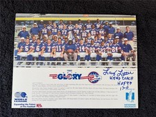 Larry Little signed USFL Ohio Glory 8x10 Team Photo - Miami Dolphins, HOF