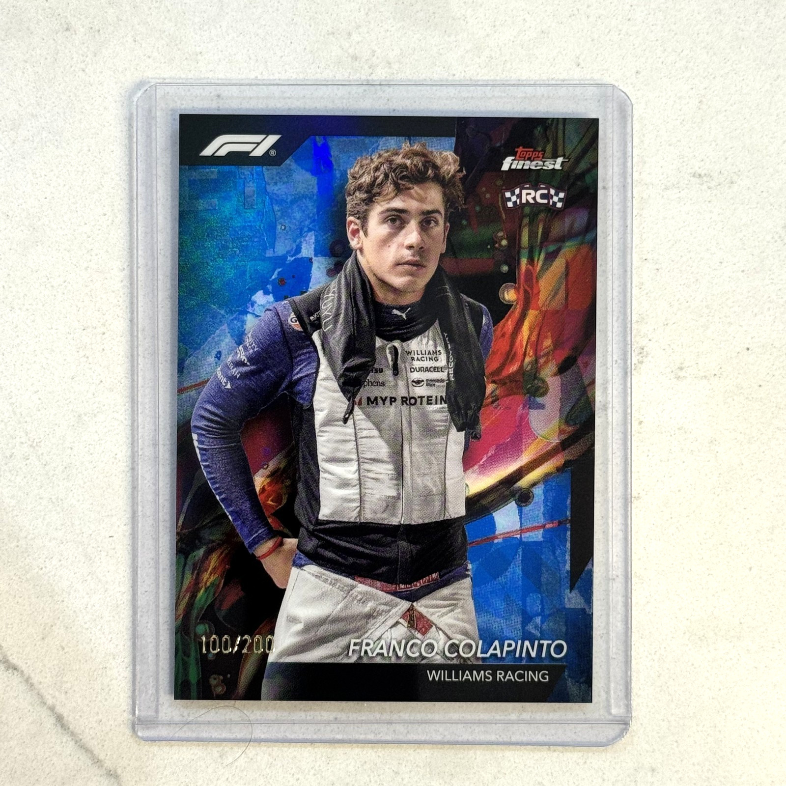 2024 Topps Finest Formula 1 F1 #20 Franco Colapinto Rookie Blue Refractor /200