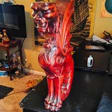Antique Carved Wooden Griffin Corbel.