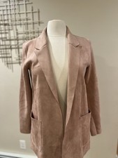 Zara Blush Pink Women's Mid-Length Blazer Jacket Size S Long Sleeve