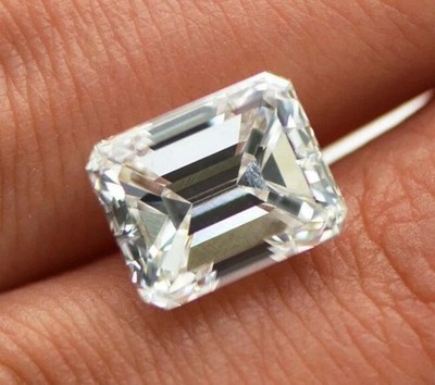 3 Ct Lab Grown D Color CVD Diamond Emerald Shape VVSI Clarity IGL Gemstone 6AHK