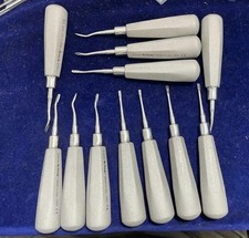 Lot of 9 PCS hu friedy Dental Elevator Combo Apexo E301 E302 E303